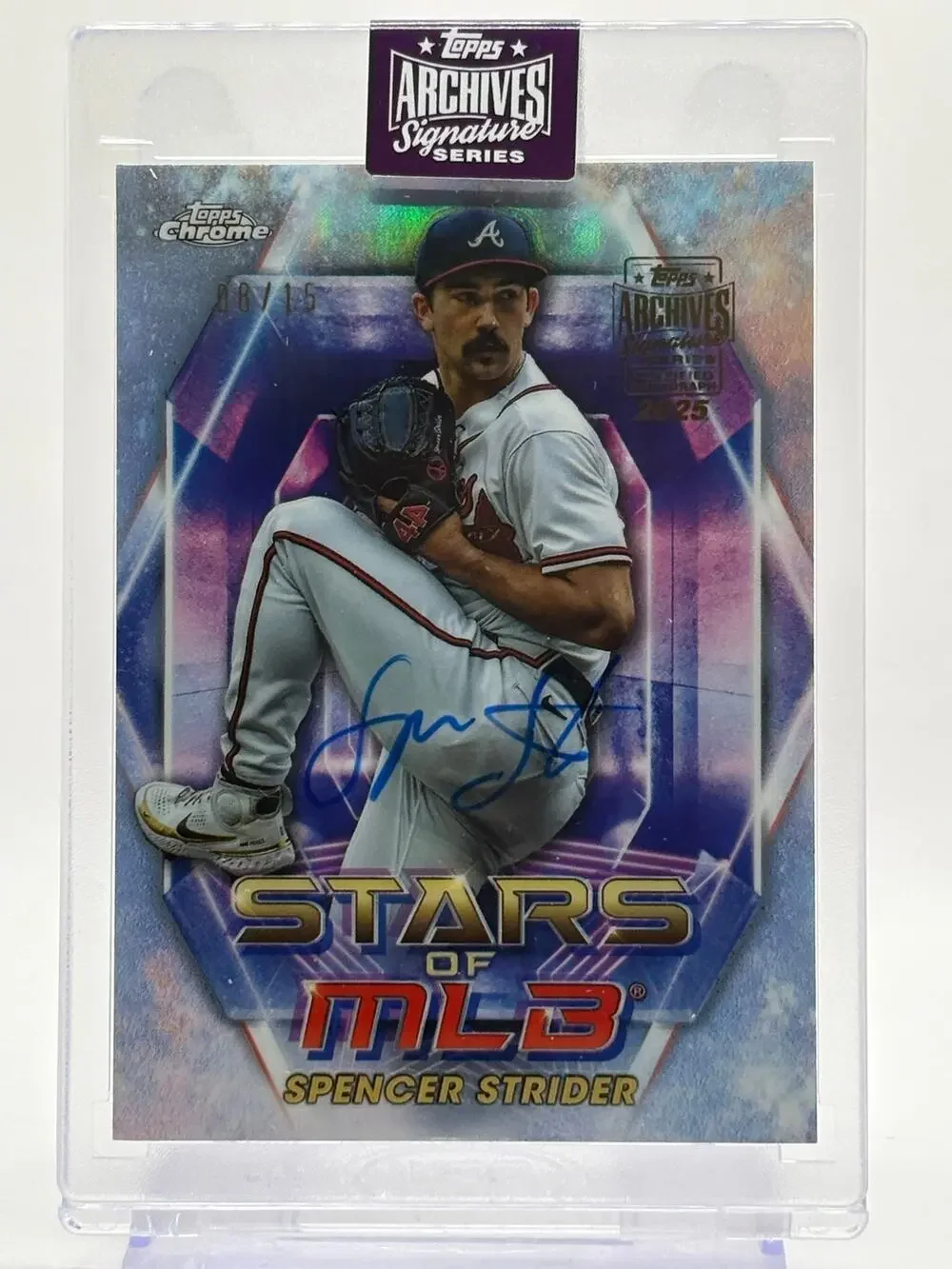 2025 Topps Archives Spencer Strider 2023 Stars of MLB Auto 8/15 SP Braves